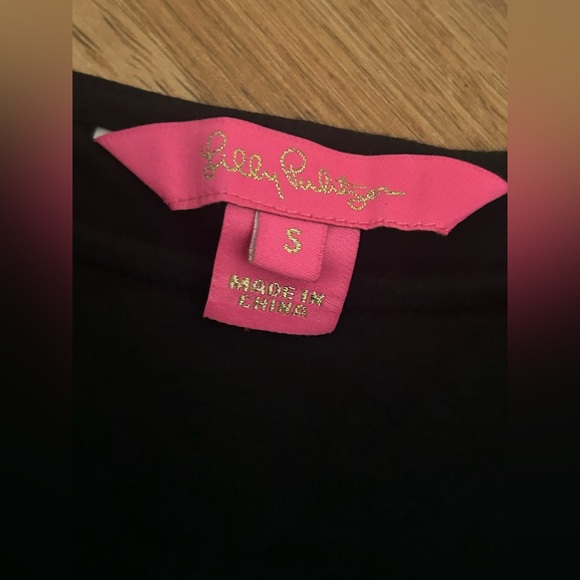 Lilly Pulitzer LEONIE DRESS IN ONYX Black Size Small Tiered 3/4 Sleeves Cocktail - Picture 2 of 9